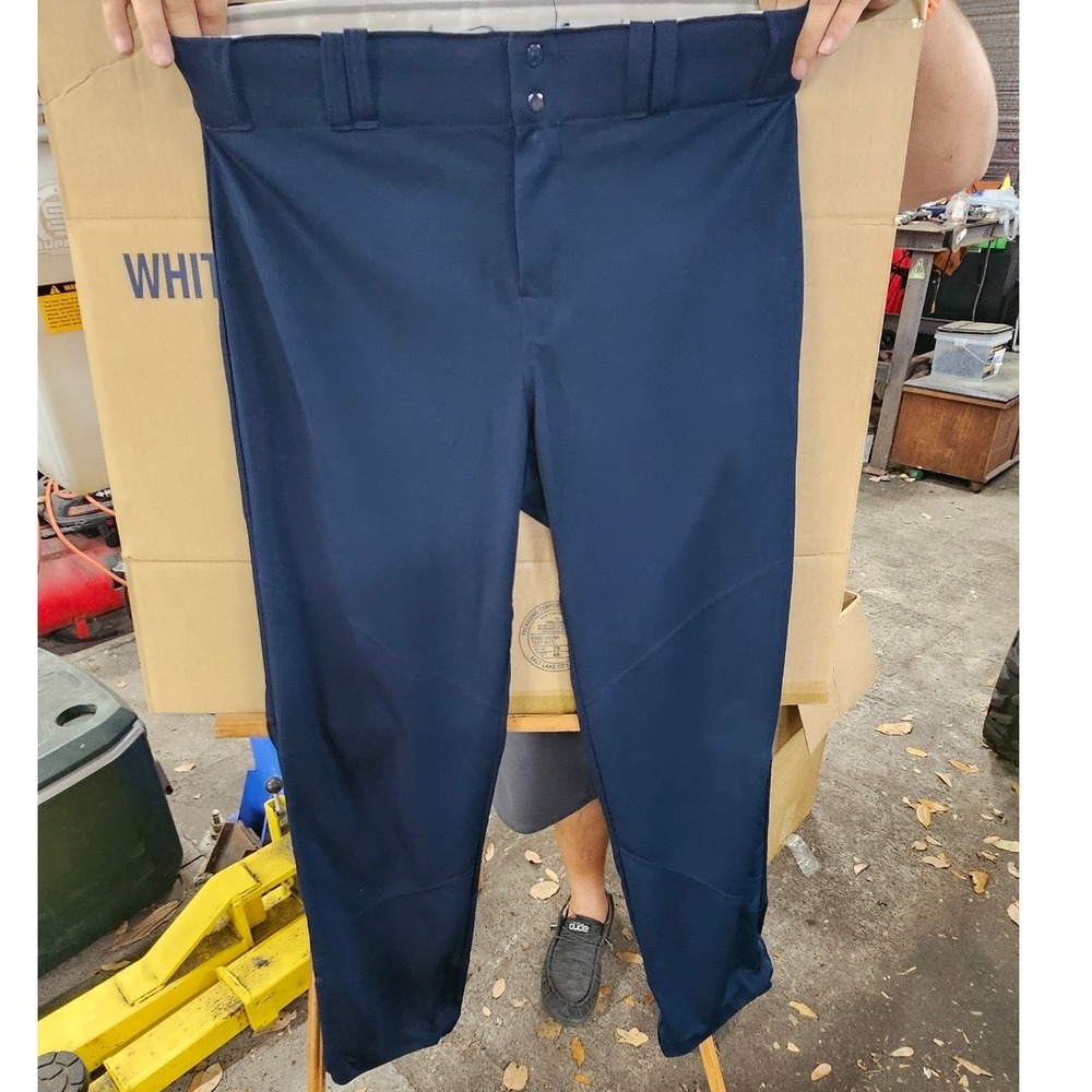 Alleson Athletic Navy Blue Baseball Pants Mens XL Reinforced Knee Sports Uniform